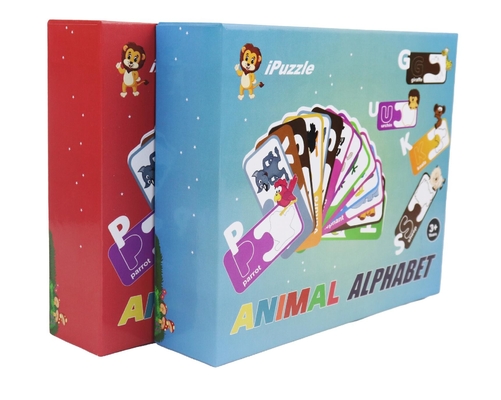 Eco Kids Educational Paper Jigsaw Puzzle Animal Alphabet abc Match Cards for 3+ years Olds