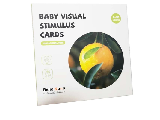 بطاقات تحفيز بصري للأطفال حديثي الولادة من Cutomized بطاقات تعليمية على شكل حيوانات ونباتات للأطفال من سن 6 إلى 12 شهرًا