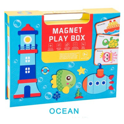 ألعاب تعليمية مغناطيسية للأطفال على شكل حيوانات المحيط في مرحلة ما قبل المدرسة لتعلم الأطفال بعمر 6 سنوات