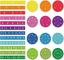 مجموعة كسور دائرة البلاط المغناطيسي 156 قطعة 12 لونًا للعد والترميز وألعاب الرياضيات