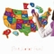 44 قطعة لعبة ألغاز مغناطيسية على شكل خريطة الولايات المتحدة الأمريكية جغرافيا ممتعة للأطفال من سن 4 سنوات فما فوق